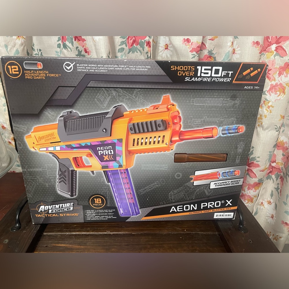 NIB Adventure Force Tactical Strike Aeon Pro X Dart Blaster - Shoots 150+ FT